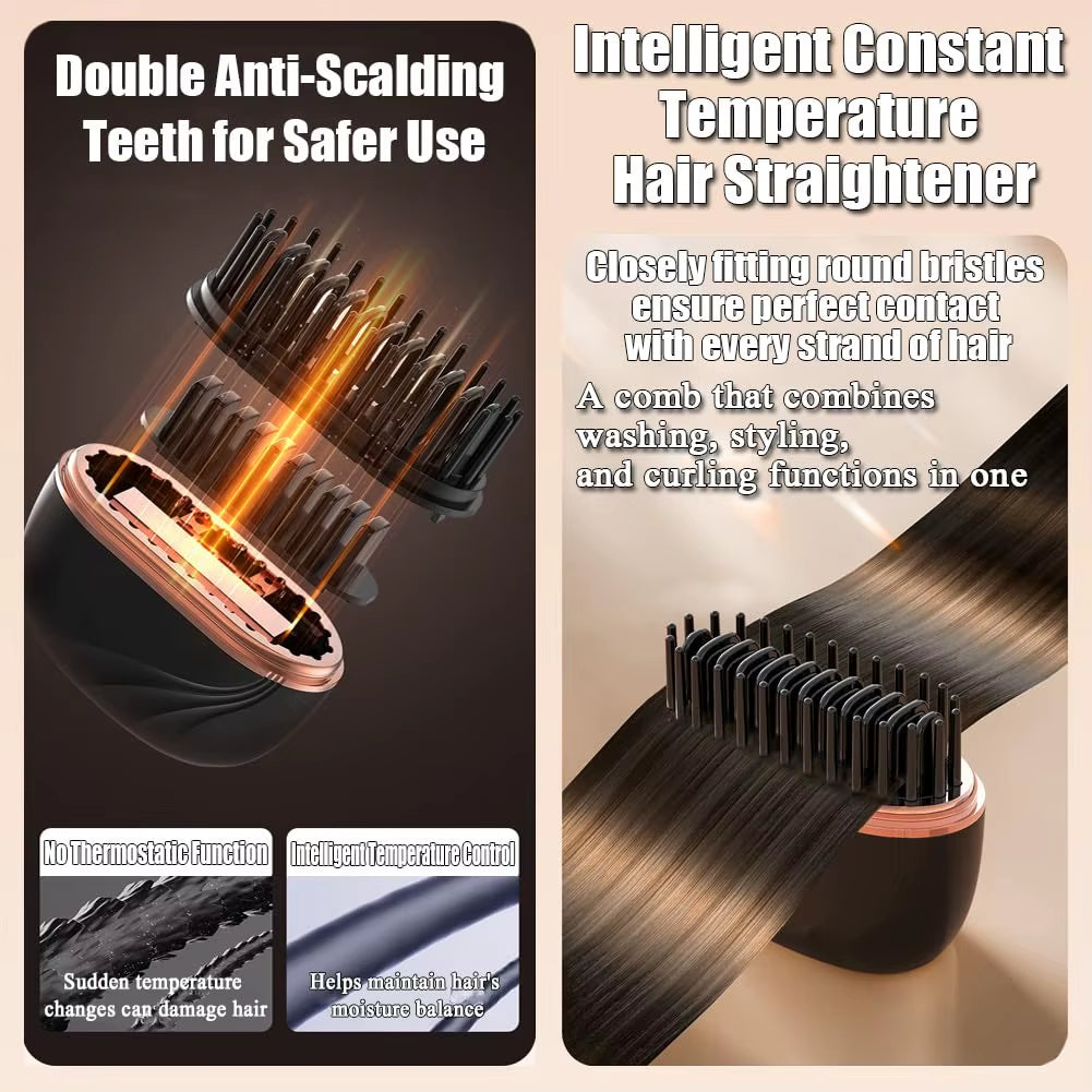 Mini Hair Straightener 3-Speed Temperature Control Rapid Heating & anti Scald Shell Lightweight and Portable for Travel